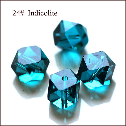 Abalorios de cristal austriaco de imitación SWAR-F084-4x4mm-24-1