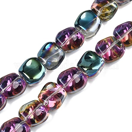 Стеклянные бусины с гальваническим покрытием EGLA-N012-07V-1