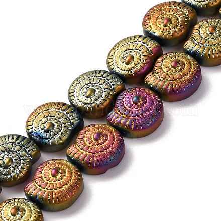 Стеклянные бусины с гальваническим покрытием  EGLA-F164-FP01-1