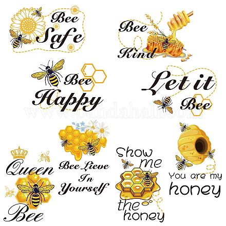 Bee wall art vinyl decal, bee happy, bee home decor, Don't worry be happy,  Bee wall decal, honey bee decor, bumble bee decor