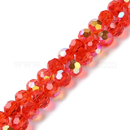 Electroplate Glass Beads Strands GLAA-Q099-E01-06-1