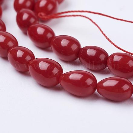 Dyed Natural Coral Beads Strands CORA-G116-03-1