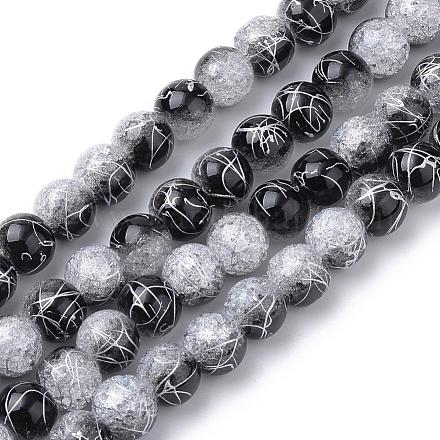 Drawbench synthétique craquelé quartz perles brins GLAA-S139-8mm-02-1