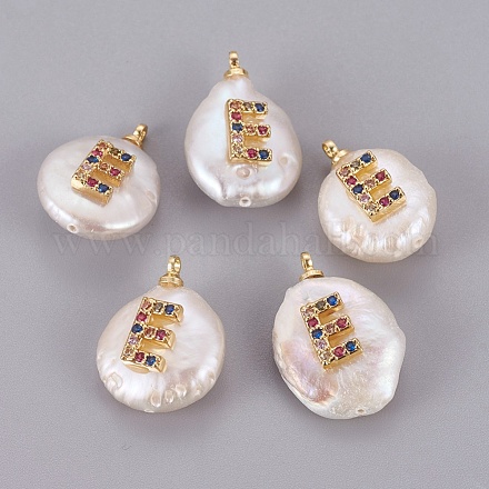 Подвески из натурального пресноводного жемчуга PEAR-F008-32G-E-1