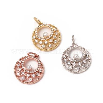 Латунные микропаве прозрачные подвески с фианитом KK-I668-11-1