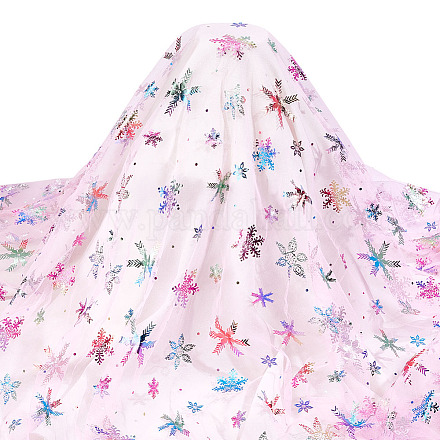 Полиэстеровый кружевной узор со снежинками DIY-WH0061-020B-1