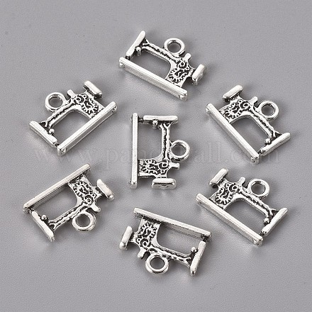 Tibetan Style Antique Silver Alloy Pendants X-TIBEP-23449-AS-NR-1
