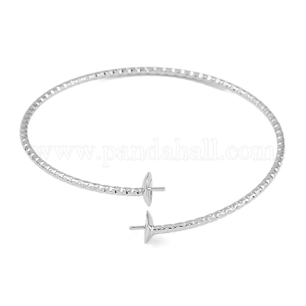 Изготовление латунного текстурированного открытого браслета-манжеты KK-U020-21A-P-1