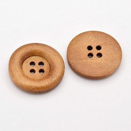 4 отверстия окрашенные деревянные кнопки BUTT-D039-17-1