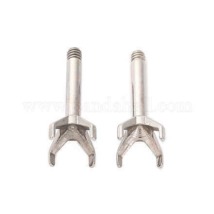 Фурнитура для сережек-гвоздиков из нержавеющей стали 304 STAS-B091-02C-04P-1