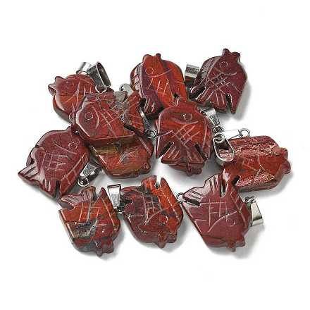 Подвески из натуральной красной радуги яшмы G-B127-16P-02-1