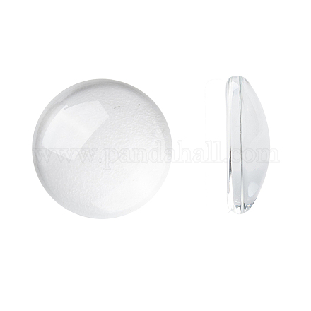 Transparent Glass Cabochons X-GGLA-R026-15mm-1