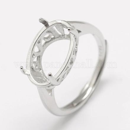 Componenti regolabili con 925 anello d'argento sterling STER-P033-20P-1