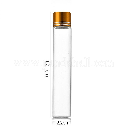Botellas de vidrio transparente contenedores de abalorios CON-WH0085-77I-02-1