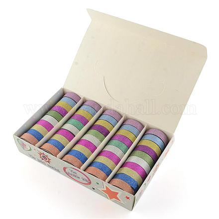 Polvo de brillo diy scrapbook cintas de papel decorativas DIY-S028-03-1