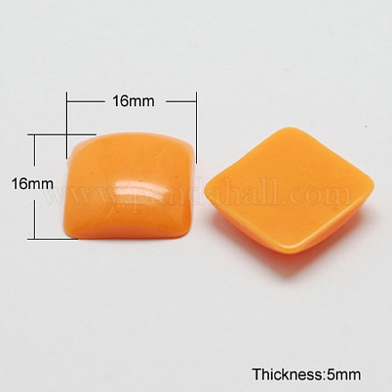 Solid Colour Acrylic Cabochons SACR-S151-16x16mm-04-1