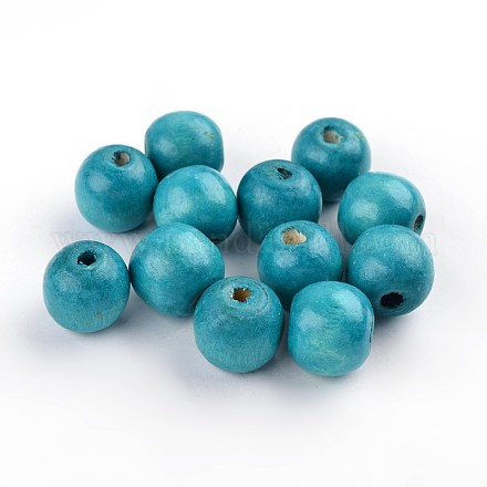 Dyed Natural Wood Beads WOOD-Q006-16mm-02-LF-1