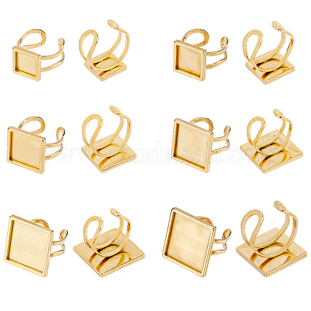 12 шт. 6 размера 201 фурнитура для открытой манжеты из нержавеющей стали STAS-HY0001-08-1