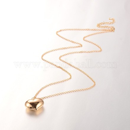 Eco-Friendly Brass Necklaces NJEW-J025-01G-1