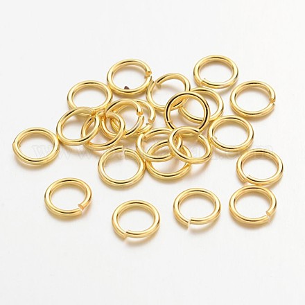 Goldene Farbe Messing Ringe springen X-JRC7MM-G-1
