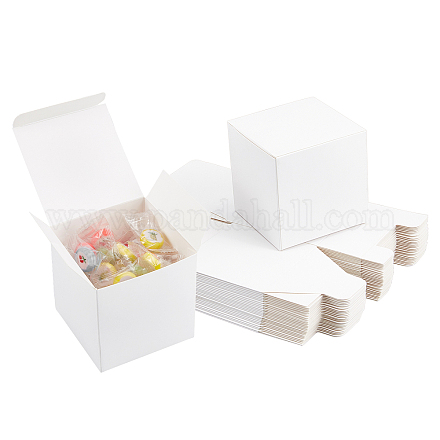 Pandahall 30 Packung Kraftgeschenkbox Seifenverpackungsbox 3 x 3 x 3.5 hausgemachte Seifenbox für Seifenherstellungszubehör Partybevorzugungsboxen für Brautjungfernantrag CON-WH0062-04A-1