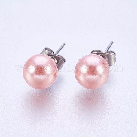Boucles d'oreille en perle EJEW-JE02370-05-1