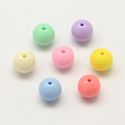 Perles acryliques rondes opaques SACR-Q100-8mm-M091-1