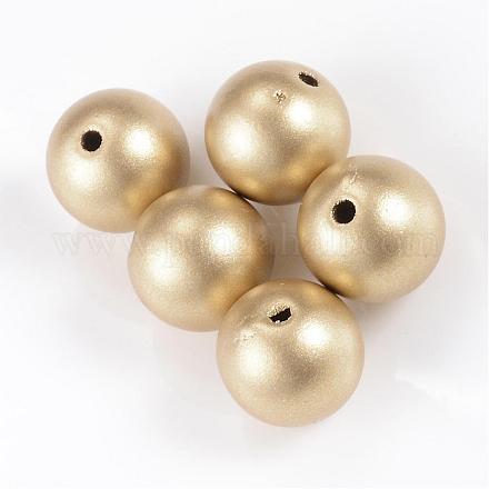 Perles acryliques peintes en aérosol de style mat ACRP-S669-10mm-02-1