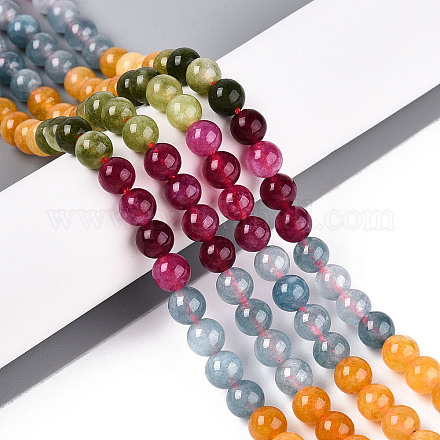 Бусины из натурального белого нефрита G-Z097-A01-6mm-C-1