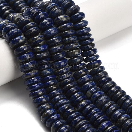 Нитки бусины из натурального ляписа-лазури G-H329-B01-6x10mm-1