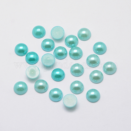 Cabochons acryliques de perles imités OACR-H001-W-1