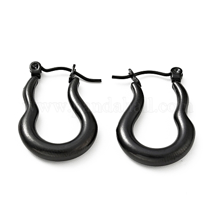 Ионное покрытие (ip) 304 овальные серьги-кольца из нержавеющей стали для женщин EJEW-G293-07EB-1