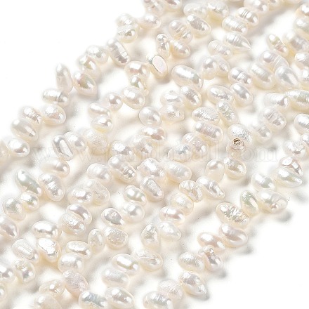Fili di perle di perle d'acqua dolce coltivate naturali PEAR-E019-05-1