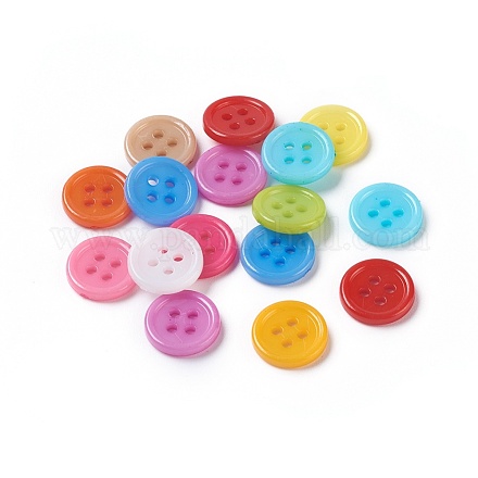 Acrylic Sewing Buttons X-BUTT-E076-A-M-1