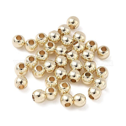 Стойки покрытие латунь круглых бусин KK-A235-01G-06-1