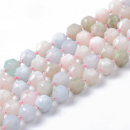 Chapelets de perles en morganite naturelle G-R482-03-10mm-1