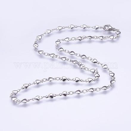 304 Stainless Steel Chain Necklaces STAS-P164-10P-1