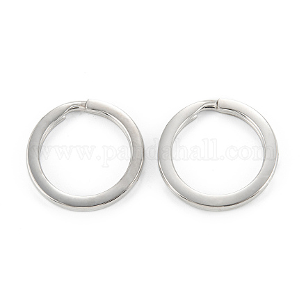 304 Stainless Steel Split Key Ring Clasps STAS-A054-01E-1