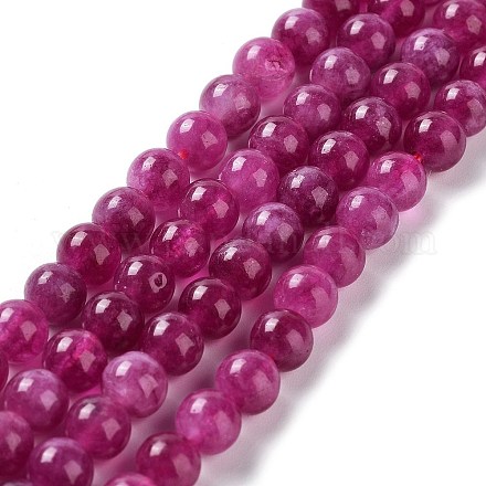 Dyed Natural Malaysia Jade Beads Strands G-G021-02A-03-1