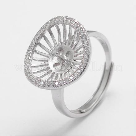 925 Sterling Silver Finger Ring Components STER-F026-25P-1