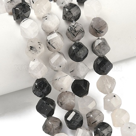 Натуральный турмалированный кварц / черный рутиловый кварц G-C267-B02-1