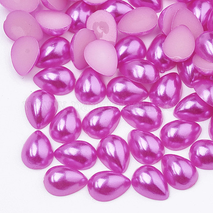 Cabujones de perlas de imitación de plástico ABS SACR-R749-6x4mm-Z30-1