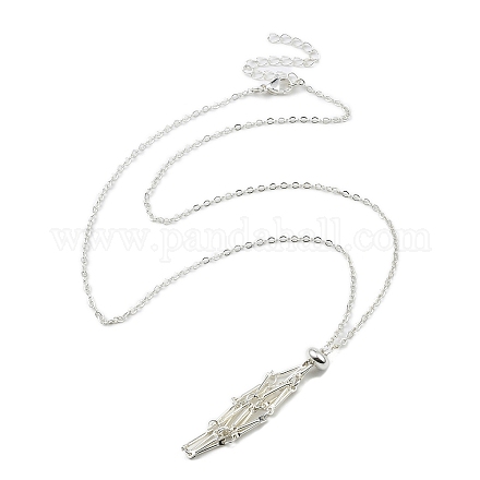 Messingbeutel-Halskette zur Herstellung von Edelsteinnuggets NJEW-JN04368-1