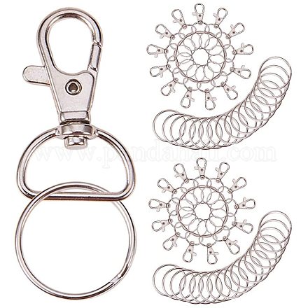 Pandahall elite 100 set kit di chiusure per chiavi in ferro IFIN-PH0013-03P-1