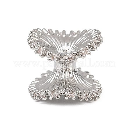 Латунные микро проложить кубического циркония бусы KK-F921-05P-1