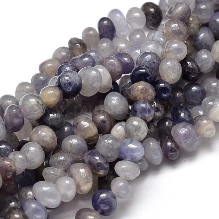 Brins de perles en cordiérite naturelle / iolite / dichroite G-J337-13-1