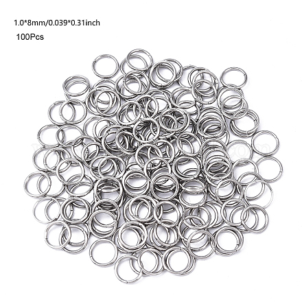Открытые соединительные кольца из нержавеющей стали 304&nbsp;STAS-YW0004-1.0x8-P-1