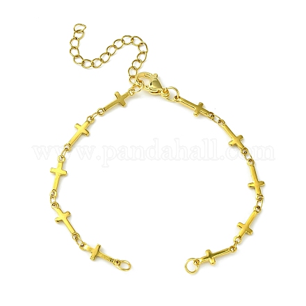 304 fabrication de bracelet chaînes à maillons croisés en acier inoxydable AJEW-TA00006-1
