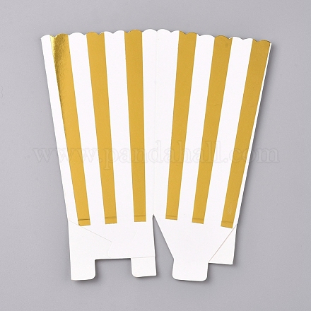 Cajas de palomitas de maíz de papel con patrón de rayas CON-L019-A-01A-1