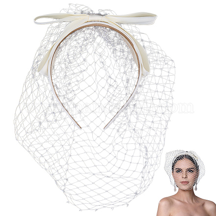 Марлевая сетка вуаль ткань бант резинки для волос&nbsp;AJEW-WH20018-96-1